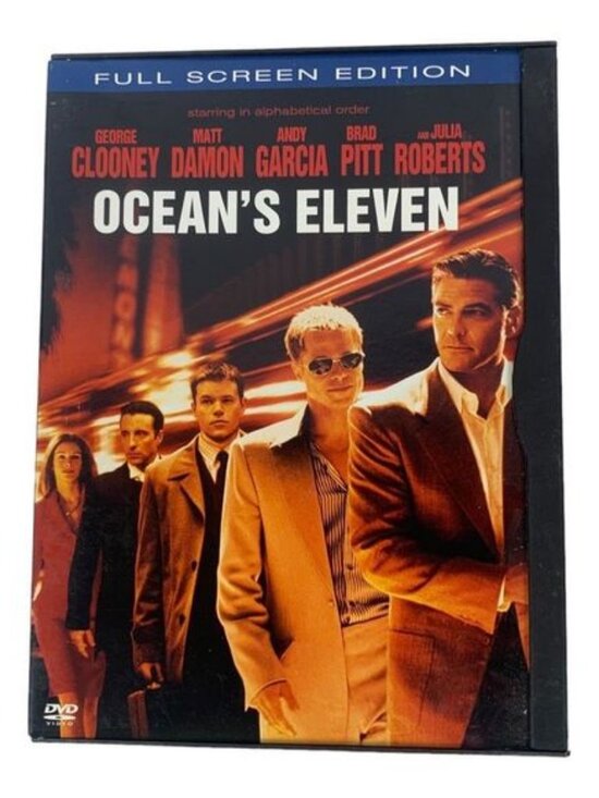 Oceans Eleven 2001 DVD Full Screen George Clooney Brad Pitt Julia Roberts - Picture 1 of 5